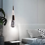 Led Pendant Light, 1 Pack Pendant Light Kitchen Island Lighting Fixture,Black Ceiling Hanging Pendant Light Fixture