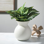 Sullivans White Ceramic Flower Vase, Modern Home Decor Vases for Flowers Centerpiece, Mantle, Tabletop Accent Kitchen Table, Living Room, and Office Decor (CM3142)