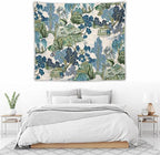 Chinoiserie Tapestry,Asian Watercolor Abstract Art Tapestry,Asian Japanese Wall Tapestry, Nature Landscape Tapestries for Bedroom Living Room Decor 60"x50"