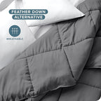 Bare Home Duvet Insert Comforter - Twin/Twin Extra Long - 8 Duvet Loops - Goose Down Alternative - Ultra-Soft - Premium 1800 Series - All Season Warmth - Bedding Comforter (Twin/Twin XL, Grey)
