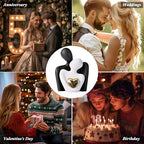 XMGZQ Mini Couple Statue Tv Stand Decor Items for Living Room Home Decor,Bedroom Decor for Couples Sculpture for Anniversary Wedding,Love Gifts for Couples 2025,Knick Knacks for Shelves