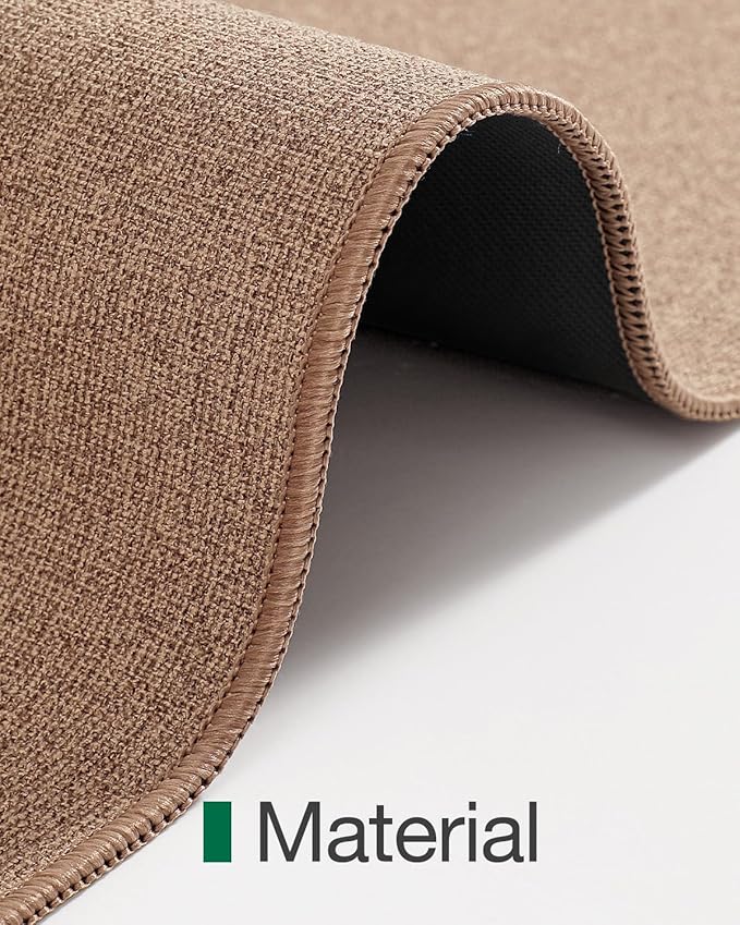 LUMI Indoor Door Mat 24"x36", Ultra Thin Low Profile Non-Slip Doormat for Home Entrance, Absorbent & Stain-Resistant Welcome Mats, Washable Entryway Mat for Front Door, Patio, Porch, Camel