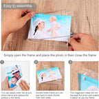 5x7 Acrylic Picture Frames, 20mm Thick Clear Frameless Magnetic Photo Frames, Double Sided Transparent Square Frame Gift for Tabletop Display(3 Pack)