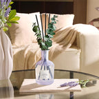 COCORRÍNA Lavender Eucalyptus Reed Diffuser – 6.76 oz Essential Oil with Sticks & Dried Eucalyptus Branches, Home Fragrance for Bedroom or Bathroom Décor