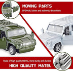 KIDAMI Die Cast Metal Toy Cars Set of 5, Openable Doors Pull Back Car Gift Pack for Kids (Private car)