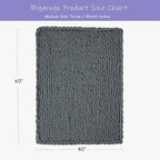 Bigacogo Chunky Knit Throw Blanket for Couch, 40x60 inches, 100% Hand Knitted with Thick Jumbo Chenille Yarn, Cozy Soft Large Rope Knot Cable Crochet Blankets for Sofa Bed Living Room, Iron Gray
