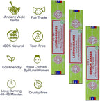 Satya Lemon Grass & Nagchampa Incense - 15gmx12 Pack with Raajsee Incense Holder