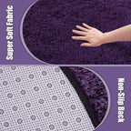 8x10 Fluffy Area Rugs for Living Room,Shag Area Rug for Bedroom,Soft Purple Fuzzy Rug Non-Shedding Indoor Plush Carpet for Kids Bedroom Nursery Home Decor