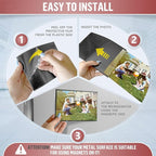 JUZARI 10 Pack 5x7 Magnetic Picture Frames for Refrigerator - Magnet Picture Frames for Fridge - Magnetic Photo Sleeves - Magnetic Photo Frames - Magnetic Picture Holder - Locker Magnet Frames