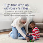 Abani Nuevo Collection Area Rug - Transitional Beige/Cream Design -4'x6' - Easy to Clean - Durable for Kids and Pets - Non-Shedding - Medium Pile - Soft Feel - for Living Room, Bedroom & Office