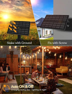 100 FT Solar String Lights Outdoor Waterproof with Remote & USB Port, Solar Power Patio Hanging Lights with Dimmer, Shatterproof LED Edison Bulb Outdoor String Lights for Outside Cafe Yard Fence