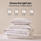 Amazon Basics Waffle Weave Microfiber 3-Piece Duvet Cover Set, Includes 1 Duvet Cover and 2 Pillow Shams, Full, Pink Striped