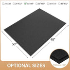 Sturdy Front Door Mat, 36" x 48" Heavy Duty Outdoor Indoor Mats to Trap Dirt and Moisture, Non-Slip Waterproof Doormat Inside Entrance, Washable Welcome Mats for Home Entryway（Black）