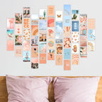 Y2K BOO Peachy Wall Collage Kit - 50pcs Aesthetic Posters for Room Decor, Vibrant and Playful Wall Art, Perfect for Teen Girls' Bedrooms, Trendy Peach Aesthetic Decor