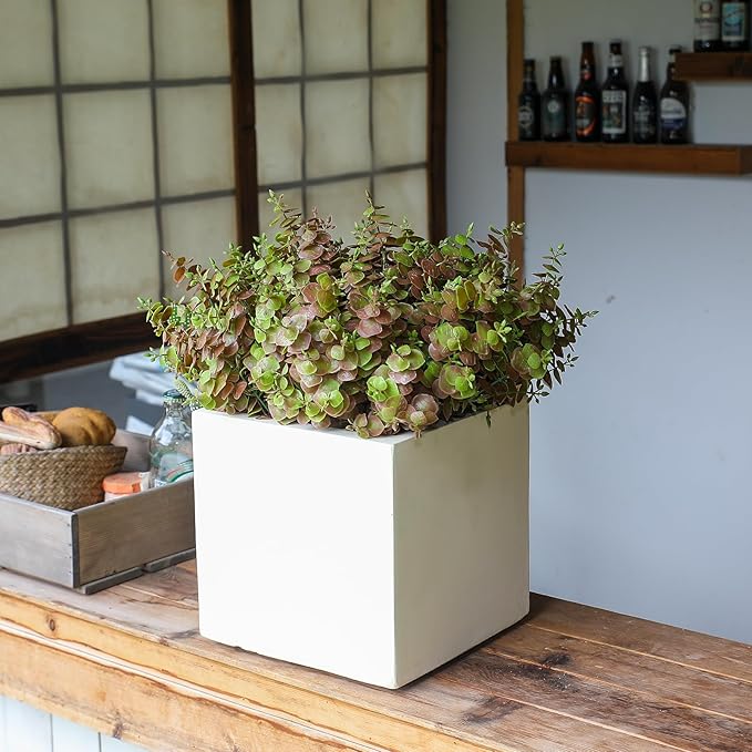 alyptus Artificial Fall Leaves Plant – 8PCS Outdoor Fake Greenery Boxwood Shrubs UV Resistant Fake Plants for Porch, Patio, Thanksgiving or Autumn Home Decor - Fall Leaves