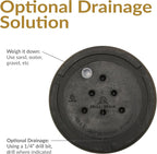 Sunnydaze 19.5-Inch Arabella Large Plant Pot - Polyresin Round Outdoor Planter with Drillable Drainage Holes - 2 Pack - Sable