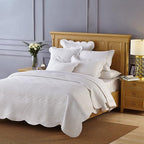 Calla Angel Sage Garden Luxury Pure Cotton Quilt, King, White