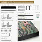 SIGNWIN 46"x60" Extra Large Framed Wall Art Whimsical Garden Bloom, Colorful Abstract Floral for Home Living Room Bedroom Decor (Frame Assembly Required)