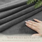 Arfntevss Sectional Recliner Couch Covers Velvet Washable Corner Sectional Sofa Cover for Reclining Stretch Soft Thick L Shape Recliner Slipcover Set (5 Seat with 1 Console Cover, Middle Gray)