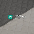 Martex Reversible Coverlet – King Bed Quilt – Lightweight King Size Bedding – Durable King Size Quilts for Bed – Soft - Easy Care Bedding – Light Gray/Graphite