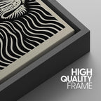 SIGNWIN Framed Canvas Print Wall Art Safari Animal Portrait Lion, Tiger, and Elephant Photography Modern Art Minimalist Black and White for Living Room, Bedroom, Office - 24"x36"x3 Black