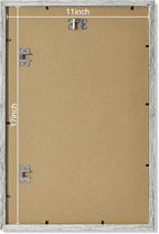 Vittanly 11x17 Picture Frames Set of 9, Shatter Resistant Plexiglass, Display 8x12 Pictures with Mat or 11x17 without Mat, Photo Frames for Wall Mount, Engineered Wood, Grey