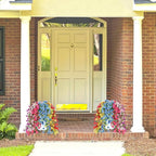 Artificial Hanging Flowers for Outdoors Faux Plants for Spring Summer Decoration,6 Bundles UV Resistant Realistic Silk Flowers Indoor Outside Garden Porch Patio Balcony Yard Farmhouse