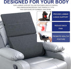 HOMBYS Adjustable Lumbar Support Pillow for Recliner,Multifunctional Memory Foam Back Support Pillow for Recliner,Big Chair Back Support,Back Support Cushion for Office Chair/Car,20"x13.8"x5"