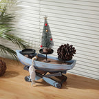 Nautical Votive Candle Holder, Ocean Themed Farmhouse Boat Candle - Marine Beach Style Handmade Decor for Home, Office, Housewarming Gifts