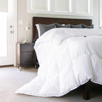 Gray Eagle Oversized King Comforter – Extra Large Synthetic Down Alternative Comforter – Ultra Soft Microfiber, All-Season, Lightweight & Fluffy – Hotel Quality, Machine Washable, White (120' x 98")