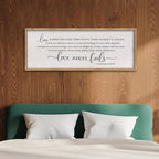 LuZhiQiang Love is Patient Love is Kind Wall Decor 40"X15" Bible Verse Quote 1 Corinthians 13 For Bedroom Above Bed Christianity Couple Sign Large Wood Framed Wall Hanging Art (Wood)