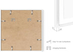 HAUS AND HUES 16x16 White Metal Picture Frame Matted to 12x12 - Features Premium Aluminum & Hanging Hardware, Shatterproof Plexiglass - Ideal for Home, Room, Office (16x16 in, White, Set of 1)