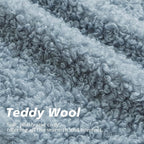 Foindtower 2 Pieces 22x22 Inch Misty Blue,Faux Fur Throw Pillow Cover Accent Sherpa Furry Pillow Covers Fuzzy Soft Pillowcases Cozy Sheepskin Decorative Fleece Cushion Case for Bed Couch Living Room