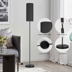 PARTPHONER Floor Lamp for Living Room, Modern Standing Lamps with Lampshade, Minimalist Tall Lamp with Foot Switch for Living Room, Bedroom, Kids Room, Office(Bulb Not Included)