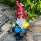 Solar Gnomes Decor Outside Mini Gnome Figurines Outdoor Solar Porch Patio Garden Miniatures Gnomes Decor Gift for Women Grandma Mother's Day Birthday