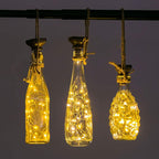 YJFWAL Upgraded 12 Pack Solar Wine Bottle Lights, 20 LEDs Waterproof Copper Light, Bottle Light Fairy Cork String Lights for Yard Patio Decor, DIY Birthday Gift for Mom Grandma Girlfriend(Warm White)