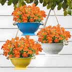 Krissing 8 Pcs Fall Artificial Outdoors Flowers,UV Resistant Fake Fall Plastic Flowers Fuax Fall Shrubs for Outdoors Autumn Home Garden Porch Window Box Thanksgiving Fall Outdoor Decor (Orange)