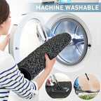 Mibao Front Door Mat, Dirt Trapper Welcome Mat for Outdoor Indoor, Non-Slip Waterproof Doormat, Durable Machine Washable Low Profile Entry Rug for Back Door Outside Patio Porch, 48" x 36", Black