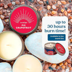 GoodLight Paraffin-Free Scented Candle, Tin Candles, Birthday Gifts for Women & Men, 30-Hour Burn Time (Fig Grapefruit, 6 oz)