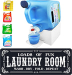 TidyFriend Laundry Detergent Holder with Laundry Room Rug Runner, Detergent Stand for Spill Protection, Non-Slip Runner Mat, and Stylish Room Organizer for Home & Laundry Spaces