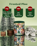 M&SENSE Fir & Pine Scented Winter Candle 55 Hours Long Lasting Wood Scent Gift for Christmas, 9.9oz All Natural Soy Wax Clean Non Toxic Candle for Housewarming & Stress Relief