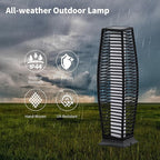 Outdoor Floor Lamp Weather-Resistant Outdoor Wicker Light Solar Powered Lantern Deck Lights for Patio Yard Garden