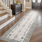 AMOAMI Vintage 3X10 Runner Rug Non Slip Soft Runners for Hallways Washable Hallway Runner Bedside Rugs for Bedroom Long Rug for Hallways Entryway Laundry Room Stair Kitchen Bathroom