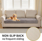 HAOMAIJIA Waterproof Couch Cover for Dogs Washable,Fuzzy Pet Couch Covers for Sofa,Thick Soft Dog Bed Cover Non-Slip Couch Covers for 3 Cushion Couch Sofa Pet Friendly (Grey, 35" x 62")