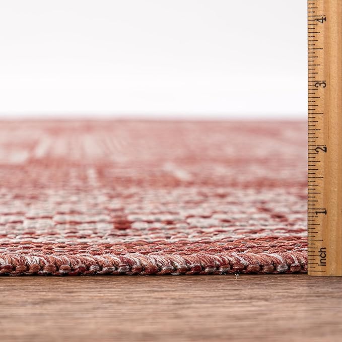 Keen Home Design Terrace Outdoor Area Rug - 5x8 Washable Indoor/Outdoor Rug for Patio, Kitchen, Balcony, Beach, Garden, Deck and Porch, Size: 5'3"x7'7"