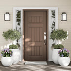 DTY Signature Mount Sherman Lightweight Durable Modern Fiberstone Sphere Planter for Indoor & Outdoor Drainage Hole & Rubber Plug Weather Resistant, 13.5" H x 17" Dia, 12" Opening - Medium, White