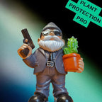 Gnome Decoration for Garden & Home - Professional Hitman Look Statue, Léon Inspired 8.7 Inch Resin Decor, Unique Outdoor Gift for Women/Men