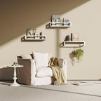 Upgraded Thick Floating Shelves - Multi-Use Wall-Mounted Bookshelves for Kids and Nursery, Ideal for Books, Toys, Spice Rack, Decor - White