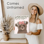 DREAM BIG PRINTABLES Woodland Animals Nursery Wall Art Prints (Set of 6) - Unframed - 11x14s | Set Includes Bear, Fox, Owl, Deer, Bunny Rabbit, and Raccoon wearing Floral Crowns