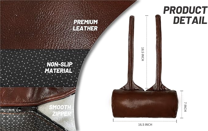 BOWERBIRD Genuine Leather Recliner Head Pillow-Head and Neck Pillow-Headrest Cushion for Neck Pain Relief and Cervical Support